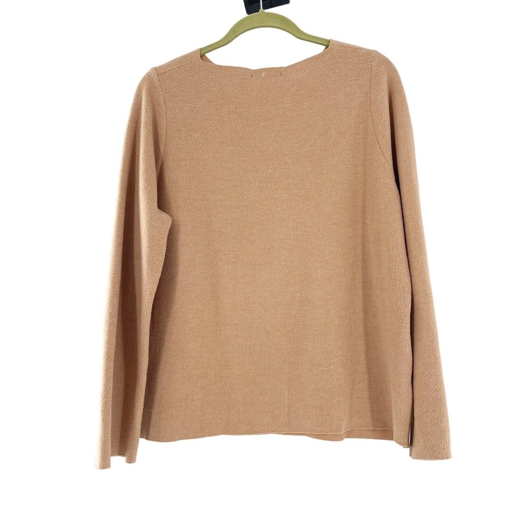 Zara Trafaluc Beige Textured Long Sleeve Top Medium Summer Lagenlook Coastal